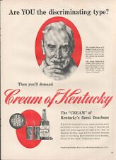 1942 Cream of Kentucky Bourbons Whisky You Discriminating Type Vintage Print Ad picture