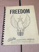Bally Freedom Arcade Pinball Pin Ball Manual Instructions Operations picture