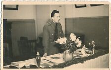 1940s Riga, Latvia Photograph of Army Officer in Uniform Snapshot picture