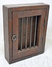 Vintage Wooden Wall Décor Key Hanging Box Cabinet Original Old Hand Crafted picture