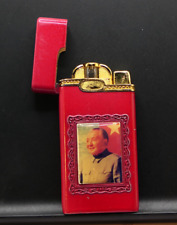 Vintage Chinese Chairman Flip Top Lighter Red picture