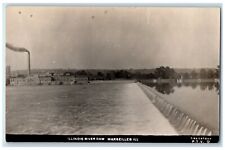 c1910's View Of Illinois River Dam Marseilles IL RPPC Photo Antique Postcard picture