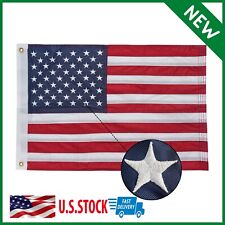 American Flag 12x18 Inch Us Flag for Outside Made in USA Heavy Duty picture