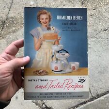 VTG 1948 Hamilton Beach Food Mixer Advertising Cookbook Recipes picture