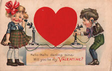 VINTAGE POSTCARD VALENTINES DAY GREETING EARLY 1910's IN EXCEPTIONAL CONDITION picture