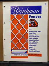 Vtg 1968 Brinkman Manufacturing Co Brochure Fences Dog Runs Playgrounds Cages picture