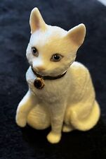 Lenox China Cat With Blue Eyes, Gold And Red Stone Collar picture