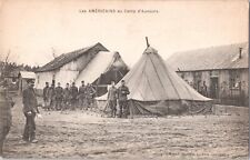 Postcard WWI US Soldiers Doughboys Camp D'Auvours France * picture