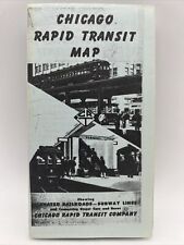 1943 CHICAGO RAPID TRANSIT COMPANY MAP Railroads Subway Lines L Train Loop City picture