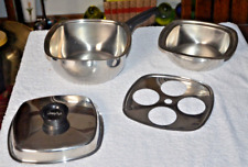 West Bend Aristo-Craft Square 18/8 Stainless Vintage Egg Poaching / Double Boile picture
