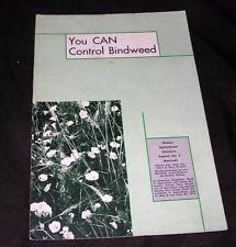VTG 1961 Ft Hays KANSAS AGRICULTURE BOOKLET You Can Control Bindweed picture