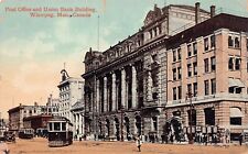 Canada Winnipeg Post Office Union Bank Building Downtown 1910s Vtg Postcard C48 picture