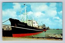 Brownsville TX-Texas, Freighters Docked Vintage Souvenir Postcard picture