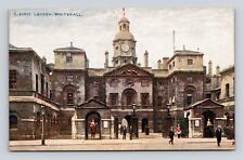 Antique Old Postcard LONDON WHITEHALL Guards Horses 1908-1918 picture