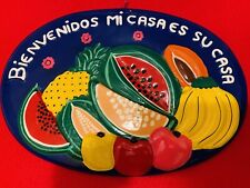 Bienvenidos: Mi Casa Es Su Casa, Welcome Pottery Wall Sign Plaque- GORGEOUS picture