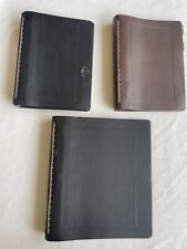 Vintage National 3 Ring Binder Leather Lot Of 3 picture