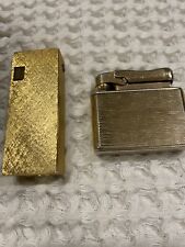 Vintage Colibri Gold Tone Electro-lighter Strikes 2 Lighters Japan+Kreisler USA picture