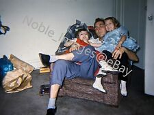 1959 Tired Dad Young Daughters Cuddle Iconic Chicago Kodachrome 35mm Slide picture