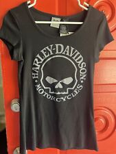 Women’s Harley Davidson  Black Ribbed Shirt BRAND NEW with Tags picture