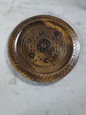 Stunning Folk Art Polish Inlaid Carved Plates with Gold Detailing 11