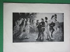 WELCOME, SIR OLUF - W. KRAY PRINT - 1892 BOOK picture