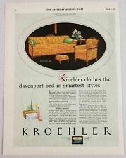 1928 Print Ad Kroehler Davenport Bed Sofa Chicago,Illinois picture