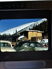 1950's Aspen Colorado Ski Resort Entrance Parking Lot 35mm Slide Vintage Skiing picture