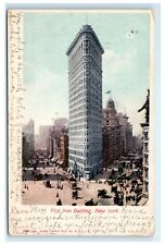 Vintage Postcard 1906 Flat Iron Building New York City NYC Architecture History picture