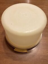 Vintage Tupperware 1970s Round  Cake Keeper Holder Gold Base No Strap 10 x 7 picture