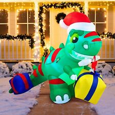 Joiedomi 6 FT Christmas Inflatable Dinosaur Decoration, Dinosaur Christmas In... picture