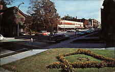 Brattleboro Vermont VT Street Scene Station Wagon 1950s-60s Postcard picture