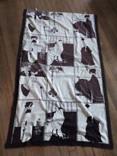 Vintage 1970s Aubrey Beardsley Ladies Fabric Curtain Panel 1.94 Yds picture