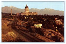 c1960's Utah State Capitol and Wasatch Mountains Salt Lake City UT Postcard picture