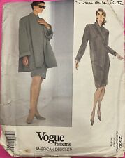 Vogue American Designer 2560 Oscar De La Renta Size 14-16-18 Rare Coat & Dress picture