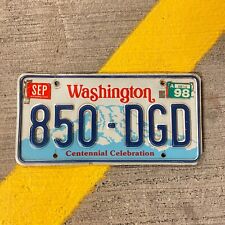 1987 Washington License Plate 850 DGD Ford Chevy VW 1988 1989 1990 YOM DMV Clear picture