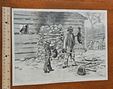 Harper's Weekly 1885 Sketch Print Possums and Persimmons Alfred Kappes picture