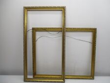 Lot Of 2 VTG Solid Wood Ornate Gold Pic  Frames Fits 16