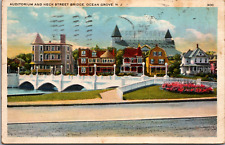 Vintage C. 1940s Bridge Homes on Heck Street Ocean Grove New Jersey NJ Postcard  picture