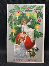 Vintage Christmas Postcard - A Merry Christmas - Angels picture