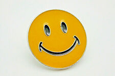 Smiley Face Happy Smile Have A Nice Day Retro Yellow Vintage Enamel Lapel Pin picture