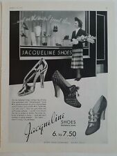 1937 women's Jacqueline shoes designed by Wohl vintage store window display ad picture
