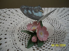 Franklin Mint Porcelain Butterflies of the World Figurine Malachite Oleader picture