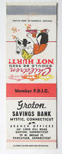 Groton Savings Bank - Mystic, Connecticut 20 Strike Matchbook Cover Pawcatuck CT picture