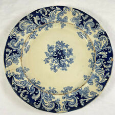 Blue Scrolls Ironstone China Navy Antique 9.5” William Ridgway Son &Co picture