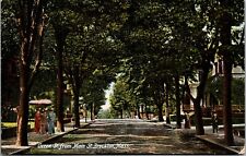 Vtg Brockton Massachusetts MA View of Green Street from Main Pre-1907 Postcard picture