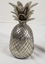 Vintage Silver-Plated Pineapple Storage 8.5'' Tall picture