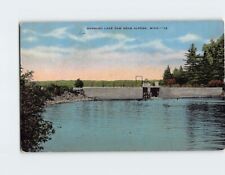 Postcard Hubbard Lake Dam near Alpena Michigan USA picture