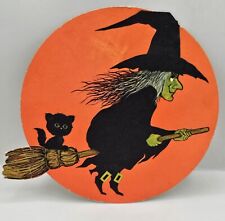 1970's Witch on Broom Black Cat 9