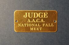 AACA Antique Automobile Club Of America Judge National Fall Meet Plaque Trophy picture