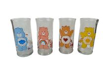 Set of 4 Vtg 1983 Care Bear Drinking Glasses Grumpy Tenderheart Funshine Cheer picture